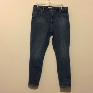 LOFT modern high waist skinny ankle jean